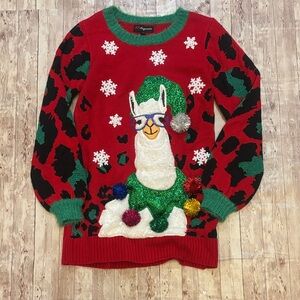 32 Degrees Holiday Novelty Red and Green Sweater Tunic